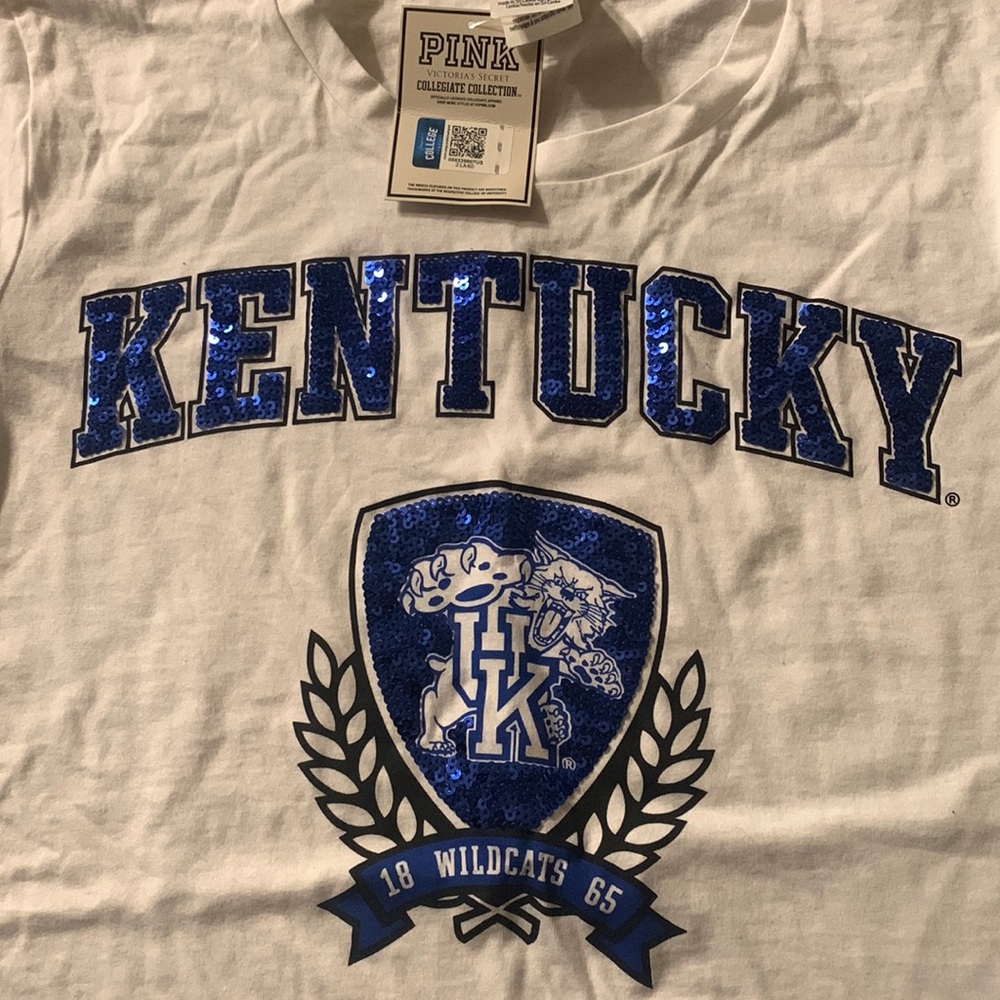 Womens PINK University of Ky short sleeve shirt